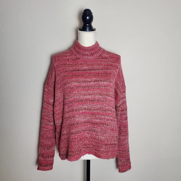 J. Crew Space Dye Pink Sweater Medium - Picture 1 of 8